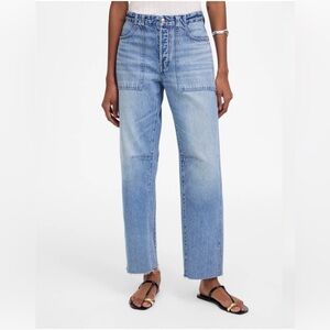 Madewell The Darted Barrel-Leg Jean Light Blue Riverbend Wash. Size 23. Worn 1x!